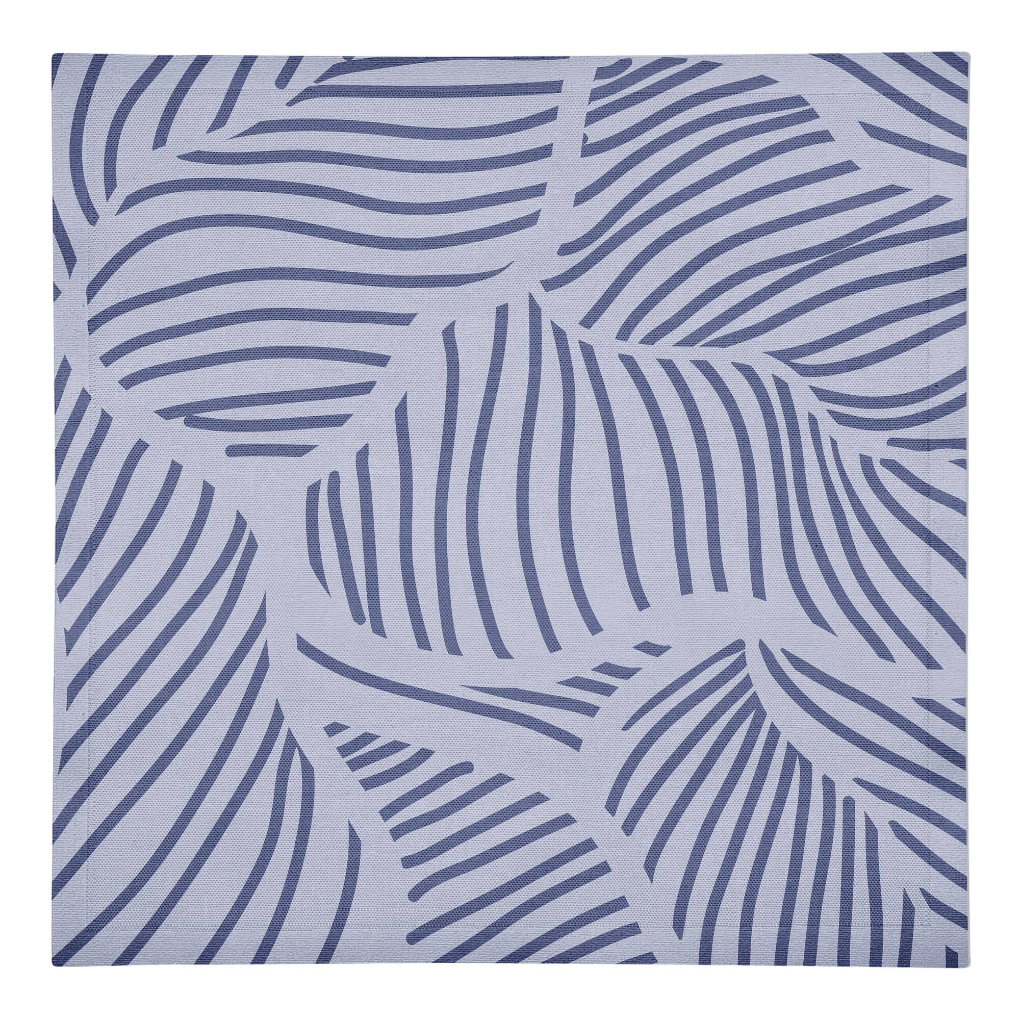 Blue Fronds 10" x 10" Cotton Twill Napkin